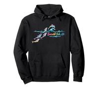 Emerald Isle NC Colorful Dolphin Lover Beach Vacances Sweat à Capuche