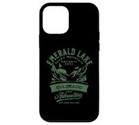 Emerald Lake Rocky Mountain National Park Design Vieilli Coque pour iPhone 12 Mini