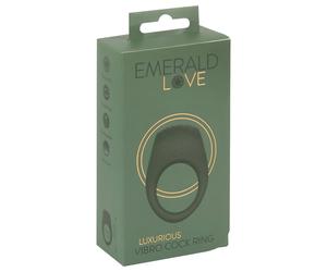 Emerald Love - anneau pénien vibrant rechargeable étanche - silicone vert