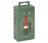 Emerald Love - mini vibromasseur rouge - rechargeable étanche