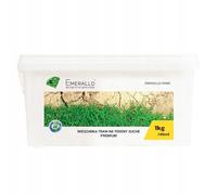 Emeralld Graines de gazon de qualité supérieure pour sols secs, 1 kg, mélange d'herbes résistantes à la sécheresse avec Festuca arundinacea, Lolium perenne & Poa pratensis Germination rapide, gazon
