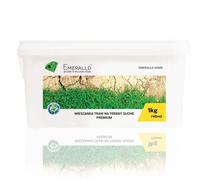 EMERALLD Premium Mélange de graines de gazon sec tolérant à la sécheresse pour sols ensoleillés et sableux, germination rapide, dense et vert foncé 1 kg