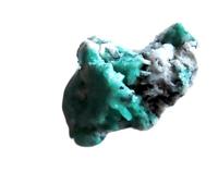 Émeraude naturelle brute dans sa nuance de quartz. Brut, pierre précieuse colombienne, verte et blanche, 7,1 g, minéral de collection