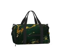 Émeraude, Vert Profond, Tons terreux, marbre doré,Sac de Sport bandoulière à Main, Sac de Voyage Grande capacité pour Femmes et Hommes