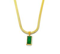 Émeraude Zircon pendentif, collier femme, bijoux pour femmes exquis, collier Simple et élégant, un cadeau pour épouses, amis et filles