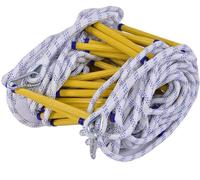Emergency Escape Rope Ladder, 39.4ft Anti-Slip Safety Evacuation Ladder with 2 Carabiners, Easy to Use for Adults & Kids, Ideal for Home & Office Safety Rescue (One Color 18m/59.1f