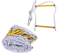 Emergency Escape Rope Ladder - 3M-45M Nylon Safety Lifeline for Fire Rescue & Outdoor Use, Includes Full Body Harness (Sizes: 20m, 40m) - Ideal for First Aid & Engineering Safety (