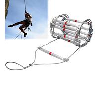 Emergency Fire Escape Ladder, 49FT Heavy-Duty Multi-Functional Safety Climbing Rope with Hooks, Ideal for 2-6 Story Homes, Quick Rescue for Windows and Emergencies (26FT/8M)