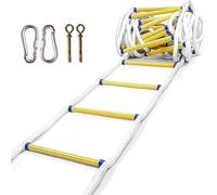 Emergency Fire Escape Ladder, Non-Slip Rope Ladder for Windows & Balconies, Includes Hook Screws for Secure Installation - Safety & Quick Access (One Color 18M)