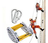 Emergency Fire Escape Rope Ladder, 30M (98.4FT) Flame Resistant Safety Ladder with Carabiners - Quick Deployment for Fire Safety, Ideal for Home & Office Use (40M/131.2Ft)