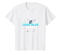 Emergency Nurse Code Blue Crew Response Team Cadeau T-Shirt, Enfant, Blanc, 4 Ans