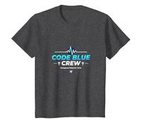 Emergency Nurse Code Blue Crew Response Team Cadeau T-Shirt, Enfant, Chiné Foncé, 8 Ans