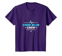 Emergency Nurse Code Blue Crew Response Team Cadeau T-Shirt, Enfant, Violet, 4 Ans