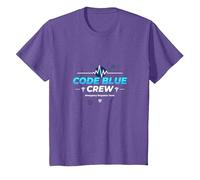 Emergency Nurse Code Blue Crew Response Team Cadeau T-Shirt, Enfant, Violet Chiné, 4 Ans