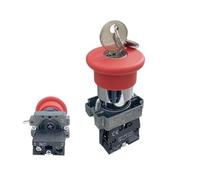 Emergency Stop Self-locking Rotary Button Switch With Key ZB2-BS142C Red Mushroom Head Mounting 22mm Electrical Power NWPNLXEA
