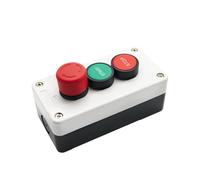 Emergency Stop Switch 10A 600V Push Button Switch Control BoxWaterproof Button Indicator Light Case Emergency Stop Reset Point Box(Start-Stop) Controls Switches