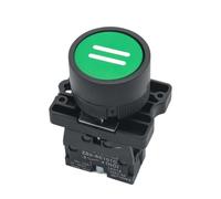 Emergency Stop Switch 22mm Start Button with The Arrow Symbol XB2 Flat Touch Momentary Red/Green Push Buttons(Green Two) Controls Switches