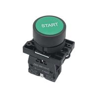 Emergency Stop Switch 22mm Start Stop Button with The Arrow Symbol XB2 Flat Touch Switch Button Momentary Button Switch Red/Green Push Buttons(Green Start)