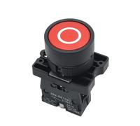 Emergency Stop Switch 22mm Start Stop Button with The Arrow Symbol XB2 Flat Touch Switch Button Momentary Button Switch Red/Green Push Buttons(Red Circle) Controls Switches