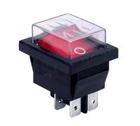 Emergency Stop Switch 2PCS Waterproof Rocker Switches RK1-01 16A 4Pins ON-Off DPST Inverter Welding Machine Coffee Maker Red Light