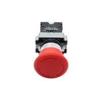 Emergency Stop Switch Button Switch self Reset SKB2 Small Mushroom Head Emergency Stop 22mm knob Key Start inching Power on(SKB2-BS511)