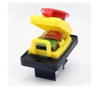Emergency Stop Switch KJD12 250V 16A Waterproof Electromagnetic Pushbutton 4 Pins Push Button for Bench Drill Grinder Controls Switches