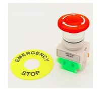 Emergency Stop Switch LHLL- Red Mushroom Cap 1NO 1NC DPST Emergency Stop Push Button Switch AC 660V 10A