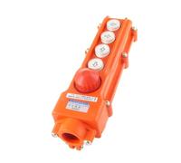 Emergency Stop Switch Rainproof 4 Ways Hoist Pushbutton Switch Pendant Control Station + Emergency Stop