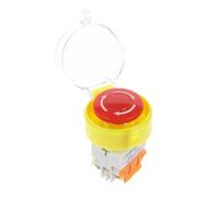 Emergency Stop Switch Red Mushroom Cap 1NO 1NC DPST AC 660V10A Emergency Stop Industrial Push Button Switch(Type C 1NO1NC)