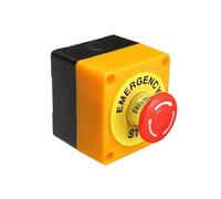 Emergency Stop With Protective Box 1NO 1NC 10A 660V Mushroom Red Head 22mm Rotary Push Button Switch NWPNLXEA