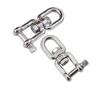 Émerillon avec Manille de Levage Ouverture en Acier INOX, Bague Tournante, 2 PCS,6mm