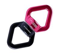 Émerillon de balançoire en alliage d'aluminium 30 KN Anneau rotatif Aerial Yoga Raccord hamac extérieur Escalade Crochet de stockage (rouge noir)