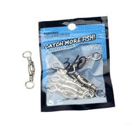 Émerillon de pêche en acier inoxydable avec connecteur rotatif à huit anneaux pour une connexion sécurisée et une rotation fluide dans divers scénarios de pêche (3/0)