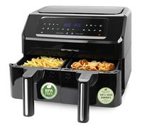 Emerio AF-130376.1 Friteuse numérique à double air, friture à air chaud sans huile supplémentaire, volume 2 x 3,6 l, 12 programmes, sans BPA, fonction SYNC FINISH (les deux sont prêts en même temps)