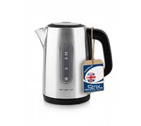 EMERIO Bouilloire en acier inoxydable SUS 304 - Volume de 1,7 l - 3000 W - Chauffage rapide - Interrupteur marche/arrêt éclairé - Base à 360° - Arrêt automatique, protection contre le fonctionnement à