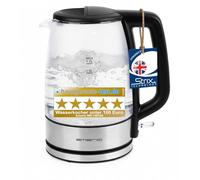 EMERIO Bouilloire en verre | capacité 1,7 litre | 2200 watts | Éclairage LED | Base pivotante à 360° | Verre borosilicate | Arrêt automatique | Protection contre la surchauffe | WK-130126