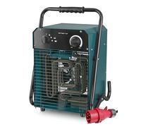 EMERIO Chauffage soufflant - Pour pièces jusqu'à 50 m² - IP24 - Courant de 5000 W - Élément chauffant en acier inoxydable - 2 niveaux de chauffage - Thermostat réglable - Protection contre la