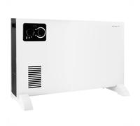 EMERIO Convecteur électrique - Jusqu'à 20 m² - 2000 W - Thermostat réglable - Chauffage - 3 niveaux de chauffage (750 W/1250 W/2000 W) - Protection contre le basculement et la surchauffe - Ventilateur