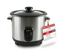 EMERIO cuiseur à riz automatique avec volume de 1,5 L, fonction de maintien au chaud arrêt automatique revêtement antiadhésif couvercle en verre avec cuillère à riz + tasse à mesurer, RCE-110118.5