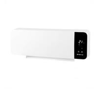 EMERIO FH-133172 Radiateur soufflant mural 2000 W, minuterie hebdomadaire réglable, élément chauffant PTC (céramique), 2 niveaux de chaleur, thermostat réglable, fenêtre ouverte, détection oscillante
