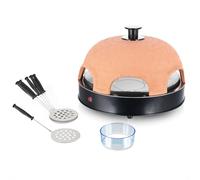 Emerio Four à pizza PIZZARETTE l'original – dôme en terre cuite fait main, 6 personnes