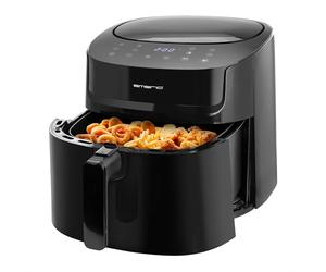 Emerio Grande friteuse numérique à air chaud, TOP AirFryer, friteuse sans huile supplémentaire, volume 7,2 l, 8 programmes automatiques, Cool Touch, sans BPA, chauffage rapide, 1800 W, AF-129622.1