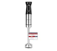 EMERIO HB-132381 Mixeur plongeant 1000 W sans BPA, réglage de la vitesse en continu noir, acier inoxydable