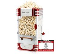 Emerio Machine à pop-corn POM-120650, récipient antiadhésif, pour pop-corn sucré/salé, 360 W, Rouge