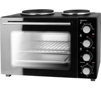 EMERIO MO-125236.4 Mini-four fonction chaleur tournante, plaques de cuisson incluses, fonction grill, avec fonction cuisson, multifonction, hublot, Fonction