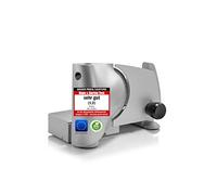 Emerio MS-125001 Trancheuse universelle en acier inoxydable fabriquée en Allemagne, réglable de 0 à 15 mm, sans BPA, boîtier en métal, avec interrupteur de sécurité, Eco 110 W, argenté
