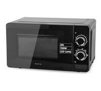 EMERIO MW-131692 Micro-ondes avec 6 niveaux de puissance et 700 W - Volume 20 l - Minuterie de 30 minutes - Éclairage intérieur - Fonction décongélation - Plateau rotatif à 360° en verre