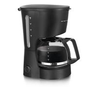Emerio Petite cafetière à filtre, carafe en verre de 0,6 l pour jusqu'à 5 tasses de café frais, filtre permanent amovible, fonction anti-goutte, arrêt automatique de 40 minutes, 600 W