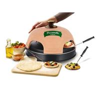 Emerio PO-115985 Four à pizza en terre cuite faite à la main Design breveté pour mini pizza,véritable plaisir en famille pour[~15]