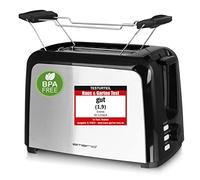 Emerio Toaster TO-123924 TO-123924 - 2 fentes de grillage extra larges - Fonction centrage - Tiroir à miettes amovible - Pour démolition et décongélation - 7 niveaux de bronzage réglables - 750 W - TO-123924 - Noir